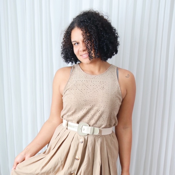 Neutral Textured Tank Top by BCBG (Size Medium) - Picture 3 of 8